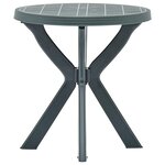 vidaXL Table de bistro Blanc Ø70 cm Plastique
