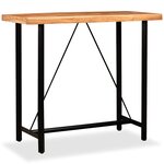 vidaXL Ensemble de bar 5 Pièces Bois d'acacia massif et cuir véritable