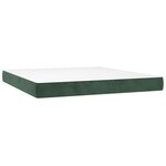 vidaXL Sommier à lattes de lit matelas et LED Vert foncé 160x200 cm