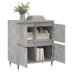 vidaXL Buffet Gris béton 60x35x70 cm Bois d'ingénierie