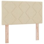 vidaXL Lit à ressorts avec matelas Crème 120x190 cm Tissu