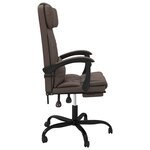 vidaXL Fauteuil inclinable de bureau Marron Similicuir