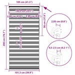 vidaXL Store zèbre noir 105x200 cm largeur du tissu 100 9 cm polyester