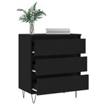 vidaXL Buffet Noir 60x35x70 cm Bois d'ingénierie