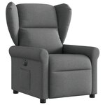 vidaXL Fauteuil inclinable électrique Gris foncé Tissu