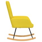 vidaXL Chaise à bascule Jaune moutarde Tissu