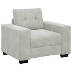 vidaXL Ensemble de Canapés 3 Pièces Gris clair 221 x 80 x 80 cm Velours