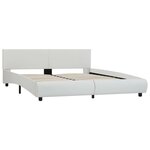 vidaXL Cadre de lit avec LED sans matelas blanc 160x200 cm