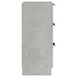 vidaXL Buffets 2 Pièces Gris béton 30x30x70 cm Bois d'ingénierie