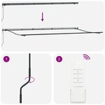 vidaXL Auvent rétractable automatique marron 600x300 cm