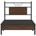 vidaXL Cadre de lit sans matelas chêne marron 75x190cm bois ingénierie