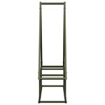 vidaXL Portant de bois chauffage vert olive 80x25x90 cm