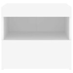 vidaXL Table de chevet avec lumières LED blanc 50x40x45 cm
