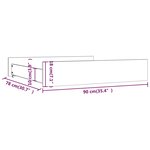 vidaXL Tiroirs de lit 2 Pièces blanc Bois de pin massif