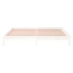 vidaXL Cadre de lit à LED sans matelas blanc 150x200 cm bois massif