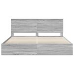 vidaXL Cadre de lit Gris Sonoma 200 x 200 cm Bois Ingénierie