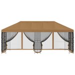 vidaXL Gazebo avec murs latéraux 6 x 3 m Beige Polyester et Acier 190