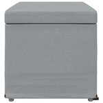 vidaXL Tabouret Gris clair 81 x 41 x 40 cm Tissu et bois stratifié