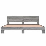 vidaXL Cadre de lit sans matelas sonoma gris 200x200 cm