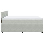 vidaXL Sommier à lattes de lit et matelas Gris clair 200x200cm Velours
