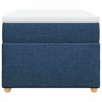 vidaXL Sommier à lattes de lit avec matelas Bleu 100x200 cm Tissu