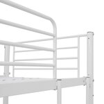 vidaXL Lit superposé avec table sans matelas blanc métal 90x200 cm