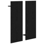 vidaXL Porte-manteau mural avec étagère Chêne noir 70 x 10 x 90 cm
