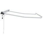 vidaXL Cadre de store manuel avec LEDs Blanc 3 5 x 2 m Aluminium