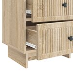 vidaXL Cabinet de chevet 2 Pièces Chêne Sonoma 43 x 34 5 x 47 5 cm
