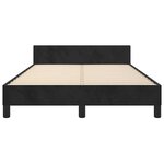 vidaXL Cadre de lit sans matelas noir 120x200 cm velours