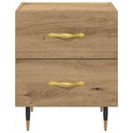 vidaXL Cabinet de chevet avec tiroir Chêne artisanal 40 x 35 x 47 5 cm