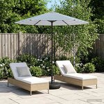 vidaXL Parasol de jardin avec base 230 x 230 cm Polyester