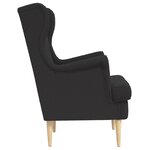 vidaXL Fauteuil Noir Bouclé