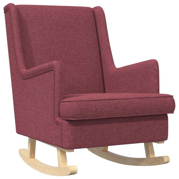 vidaXL Chaise à bascule Bordeaux 62 x 80 x 85 cm tissu