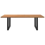 vidaXL Table à manger marron clair bois de chêne massif rectangulaire