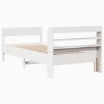 vidaXL Cadre de lit sans matelas blanc 75x190 cm bois de pin massif