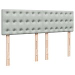 vidaXL Cadre de lit ottoman et matelas gris clair 140x190 velours