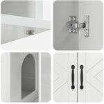 vidaXL Maison pour chat Blanc Brillant 85 x 55 x 50 cm