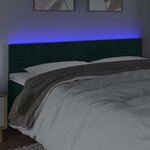 vidaXL Tête de lit à LED Vert foncé 160x5x78/88 cm Velours