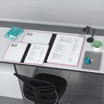 ACROPAQ Carton à dessin A2- 52 x 72 cm  XXL Grand  Avec fermeture élastique  Dos extensible pour plus d'espace- Rose- Certifié FSC