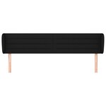 vidaXL Tête de lit avec oreilles Noir 203x23x78/88 cm Tissu