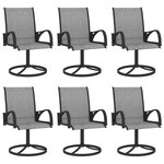 vidaXL Ensemble à manger de jardin 7 Pièces textilène et acier