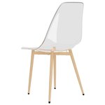 vidaXL Chaises à manger lot de 4 Transparent PET