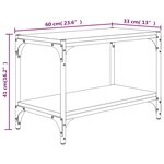 vidaXL Meuble TV Sonoma gris 60x33x41 cm Bois d'ingénierie et acier
