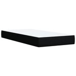 vidaXL Sommier à lattes de lit avec matelas noir simple tissu