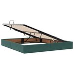 vidaXL Lit de Rangement avec matelas Vert foncé 160 x 200 cm Velours