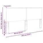 vidaXL Tête de lit Chêne brun 200 cm Bois d'ingénierie
