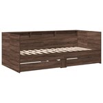 vidaXL Lit de jour et tiroirs chêne marron 75x190 cm bois d'ingénierie