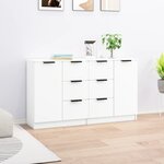 vidaXL Buffets 2 Pièces blanc 60x30x70 cm Bois d'ingénierie