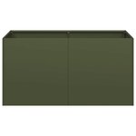 vidaXL Jardinière vert olive 80x40x40 cm acier laminé à froid